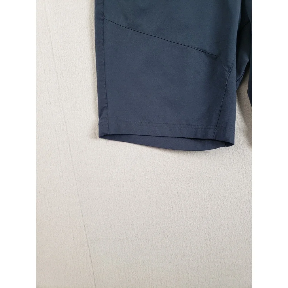 Gerry Men Athletic Short L Navy Blue Drawstring Elastic Waist Pockets Activewear